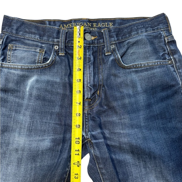 American Eagle Original Straight Jeans Blue Denim Men’s 31x32 Cotton Classic - Picture 4 of 14